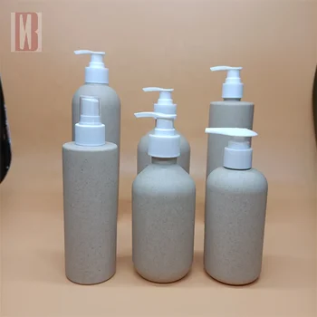 Environmentally Friendly biodegradable plastic 100ml 250ml biodegradable pump wheat straw shampoo bottle