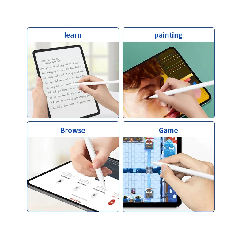 2 in 1 Universal Touch Screen Smart Pen Active Capacitive Stylus I Pen for Android apple Tablet Stylus