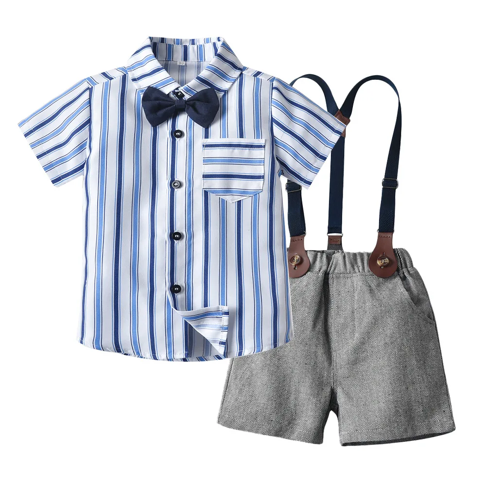 Conjuntos De Ropa Para Niños,Camisa De Manga Corta A Rayas,Monos,Vestido De  Algodón,Trajes De Diseño Guapo - Buy Más Populares De Trajes Para Niños,Ropa  De Los Niños,Stock_clothes_wholesale Product on 