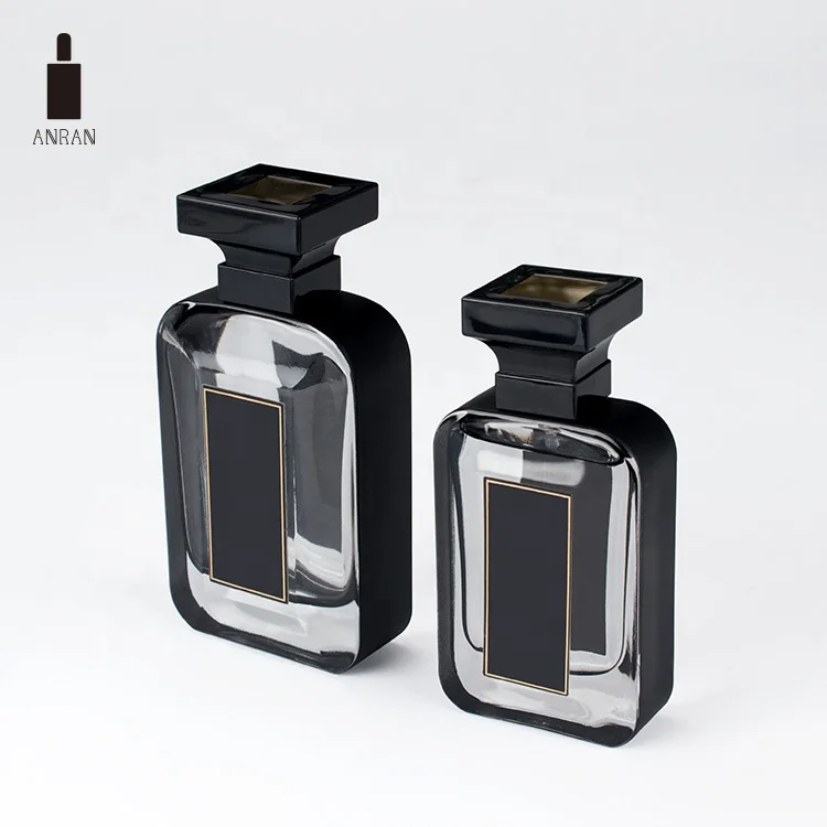 Source Black designer fragrance perfume bottle with box package on
