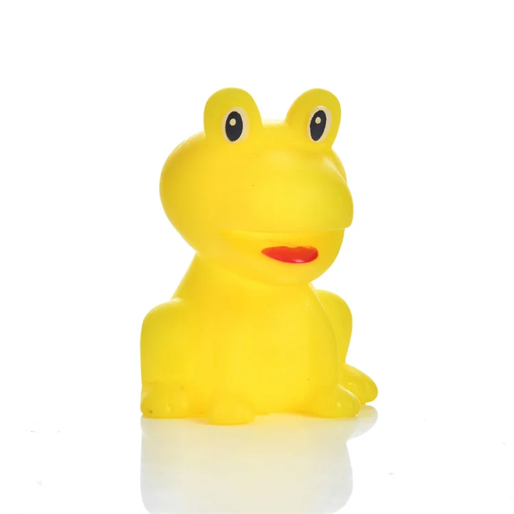 Free Sample Customized Bath Tub Animal Baby Shower Bath Toys Water Play Swimming 2 Inch Water Squirting Frogs Rubber Toy Frog