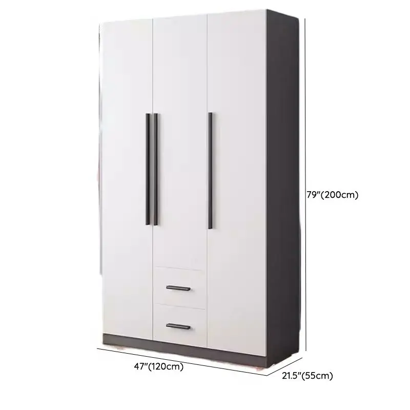 Modern Clothes Cabinet Simple Wardrobe Wooden Bedroom Wardrobe White ...