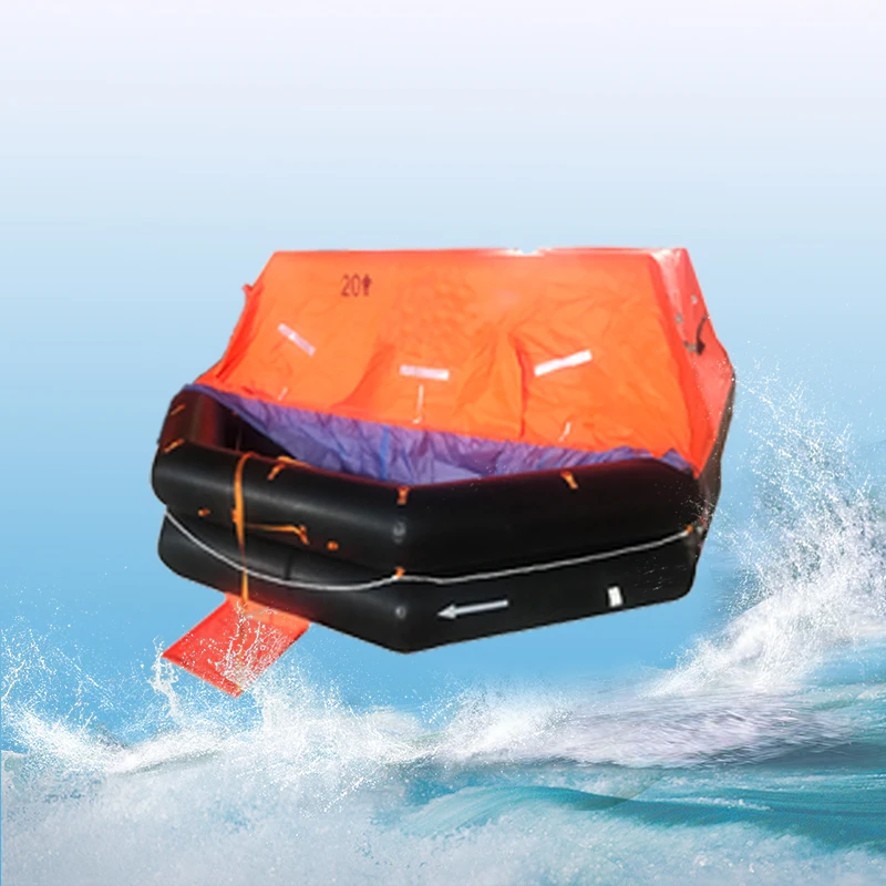 25-persons Self-inflating Throw Over Board Life Raft for Marine Safety
