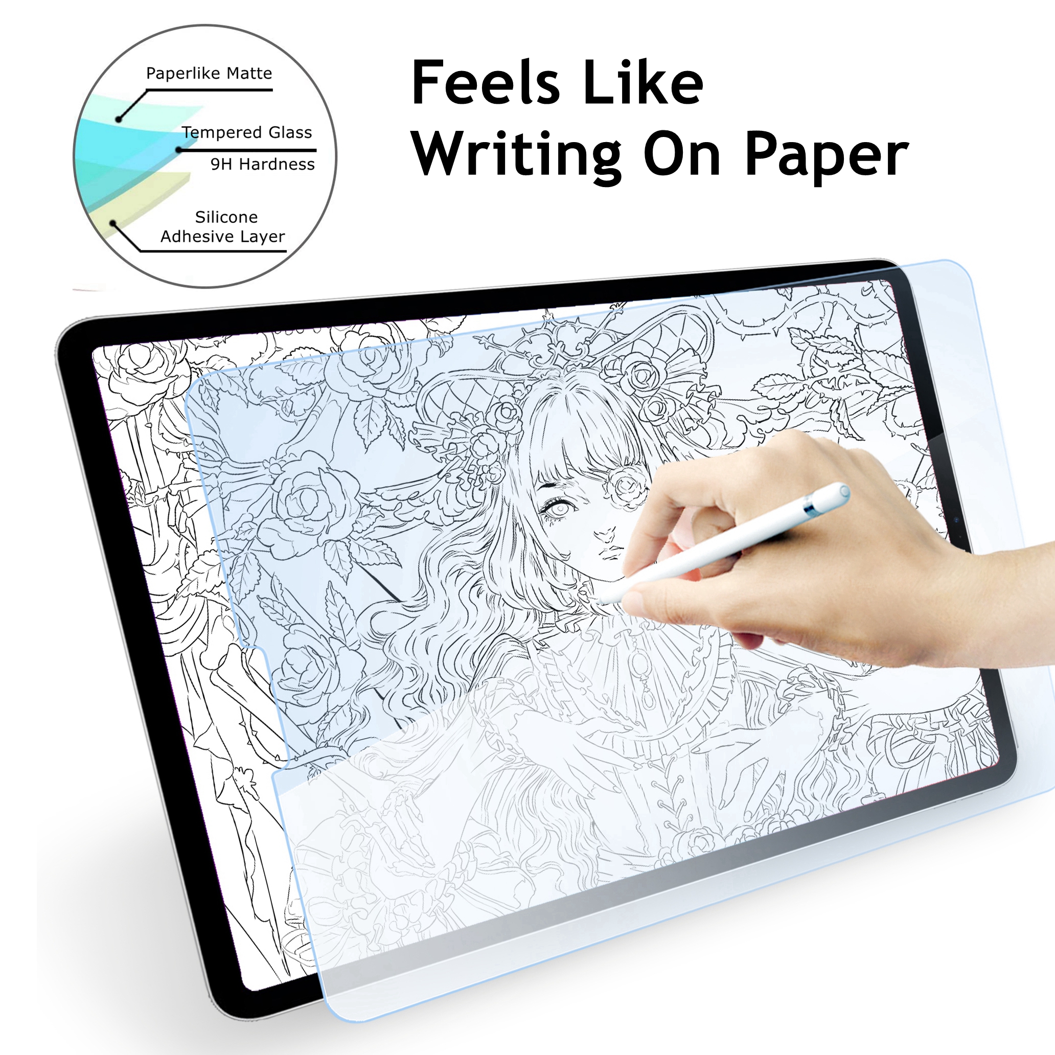 Для Microsoft Surface Go pro8/7/6/5 Paperlike закаленное стекло защитная пленка похожая на бумагу Антибликовая матовая защита