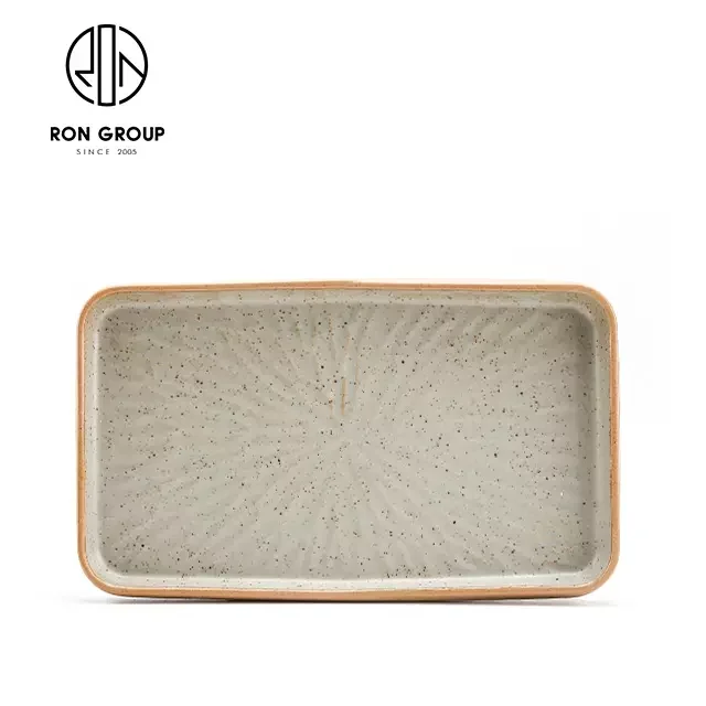 Restaurant Banquet Serving Dishes Clay Square Dishware Dinnerware Pasta Entrees Steak Food Crockery Terracotta Ceramic Plate