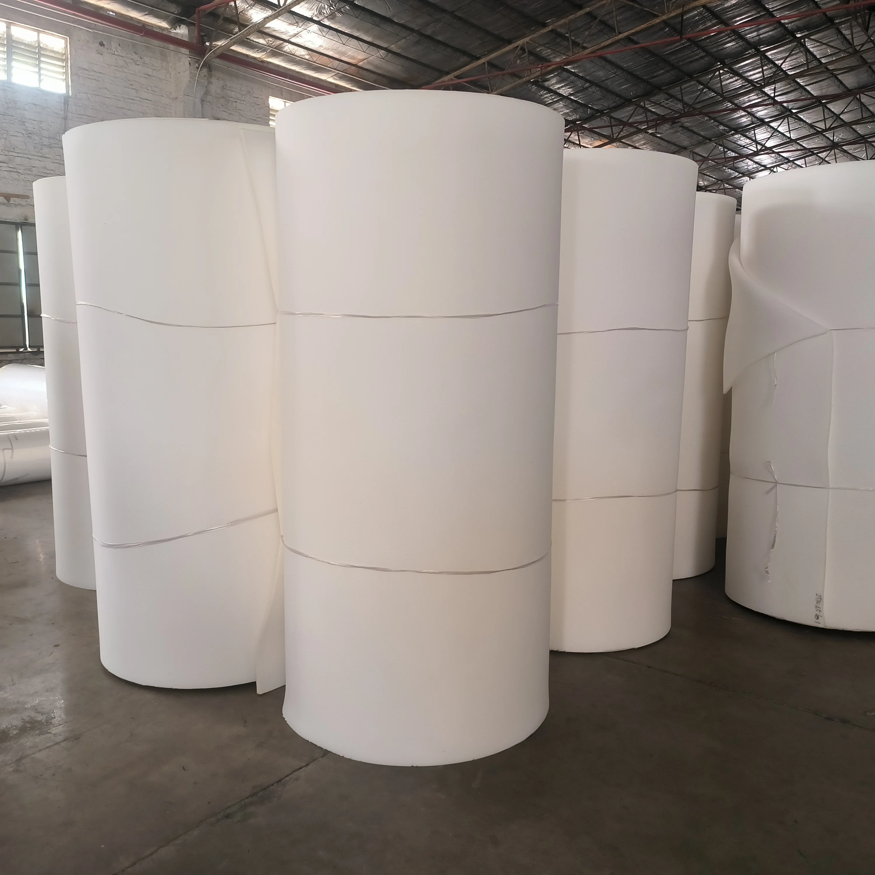 Foshan Factory High Density Sponge Foam Rolls Length 30m 50m Thickness Cut 1cm 2cm 3cm for Mattress Topper Quilting Filling