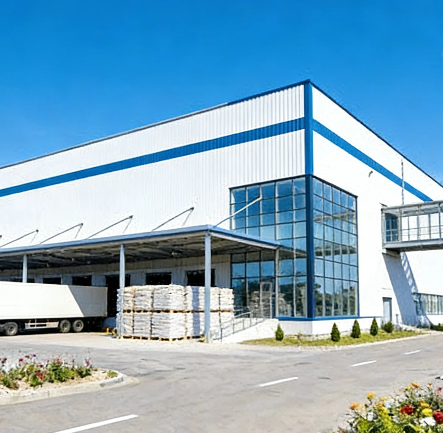 Customized Factory Wholesale Steel Structure Warehouse for Hospital & Office Building Large Space Modern Design Guangdong Origin