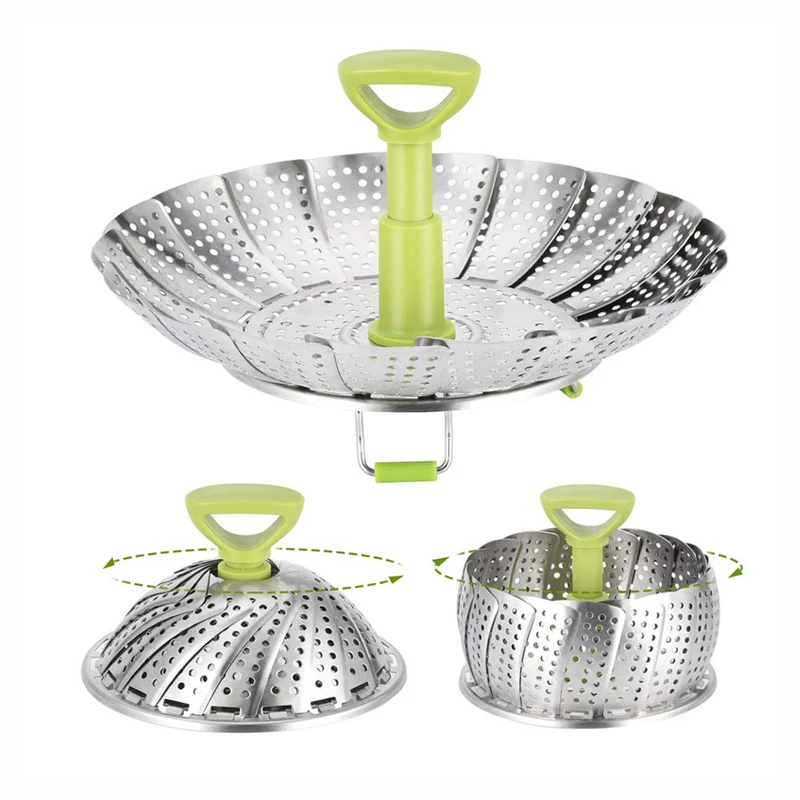 1pc Veggie Vegetable Steamer Basket, Folding Steaming Basket