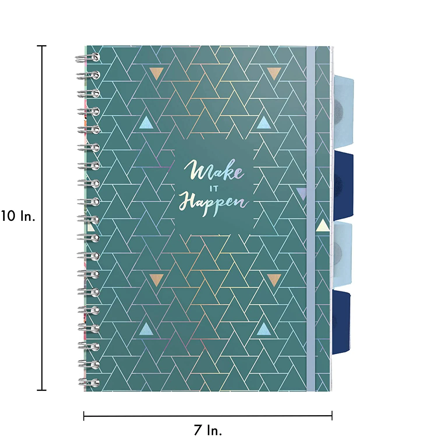 Cheap Bulk Custom Blue Sublimation Printing Spiral Notebooks With Colored Index Tab Divider