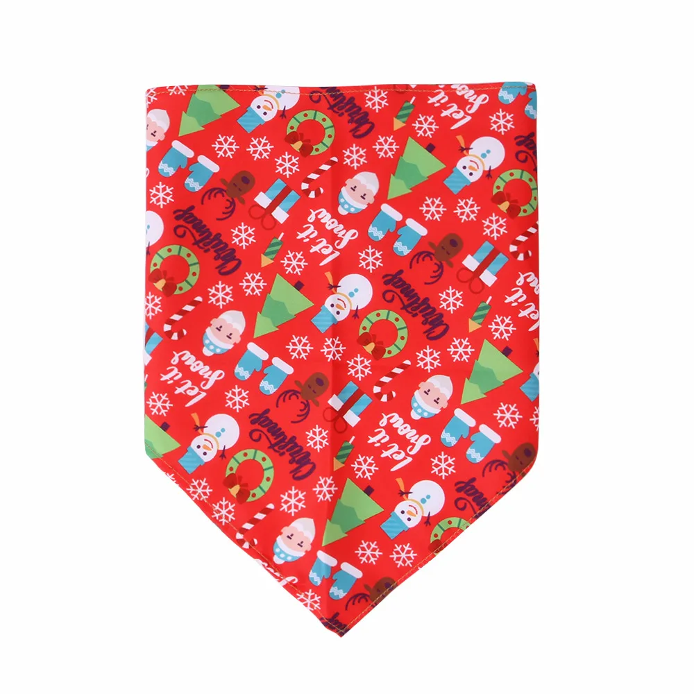 2022 New Style Christmas Dog Bandana Holiday Pet Supplies Dog Accessories Scarf Cat Bibs Small