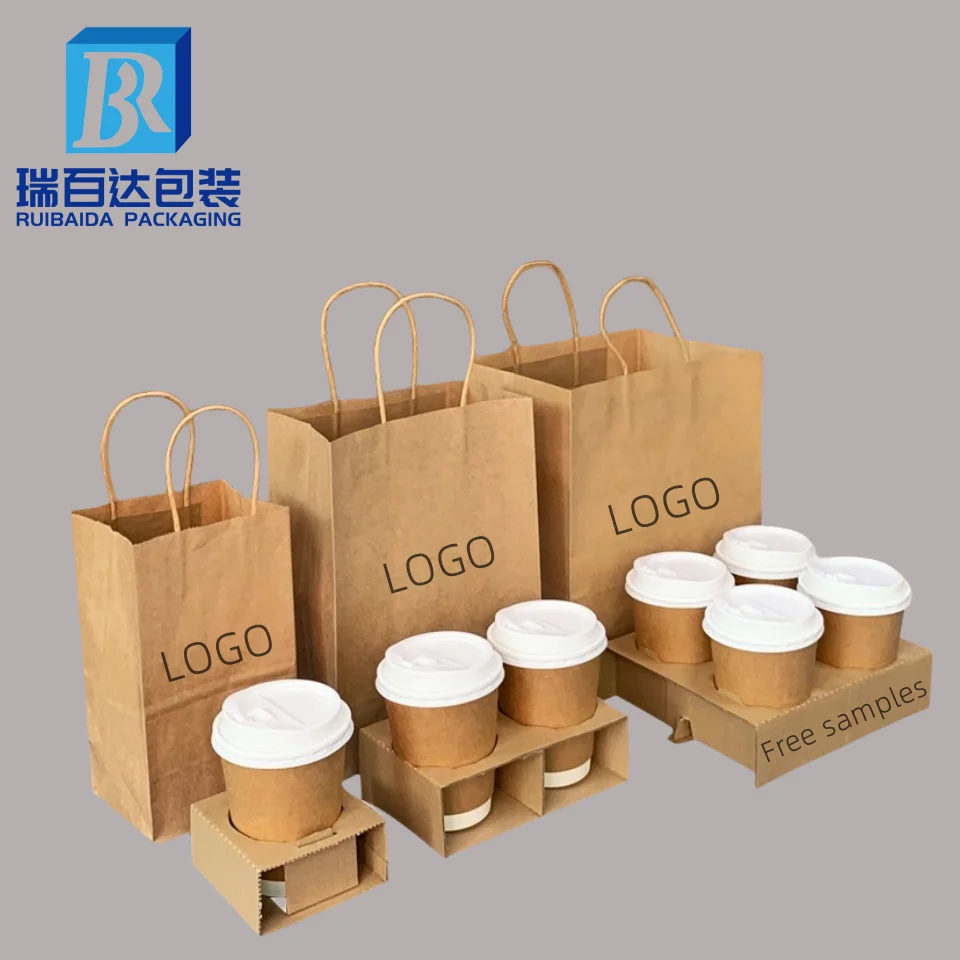 Custom Eco Friendly Disposable Paper Take Out Coffee Cup Drink Carriers ...