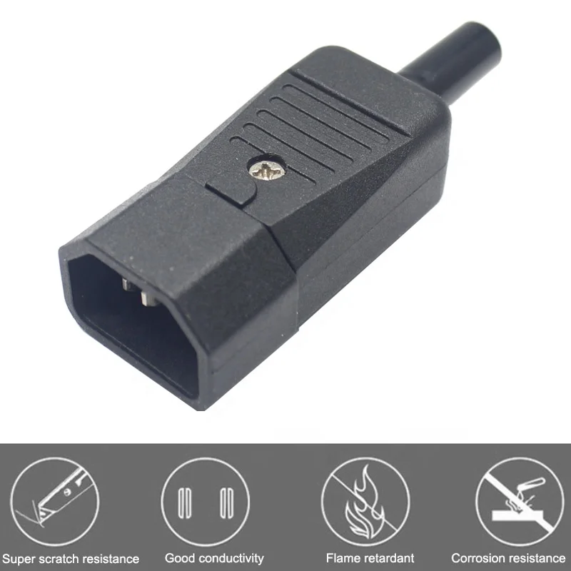 
 Горячая Распродажа, штепсельная вилка iec c14 к гнезду c13 10 А, гнездовой адаптер питания iec, разъем C13  