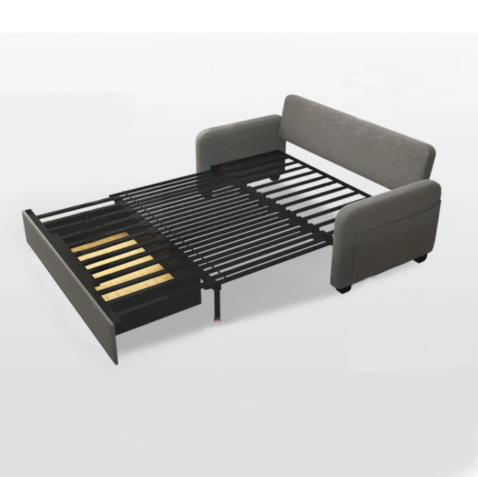 Space Saving Three Fold Sofa Bed Mechanism Metal Folding Iron Bed Frame