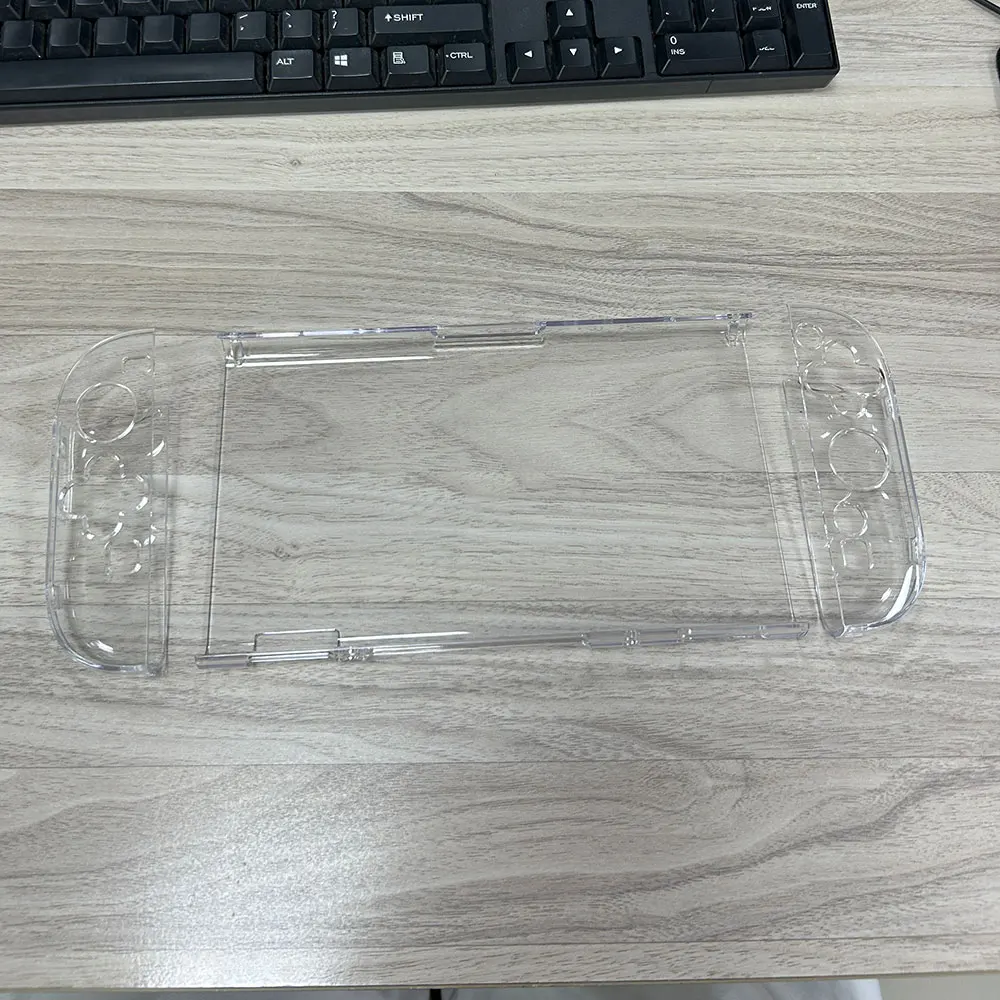 product laudtec transparent pc case for switch2 ns2 2025 detachable controller protector anti yellow back cover clear custom logo yxj27-4