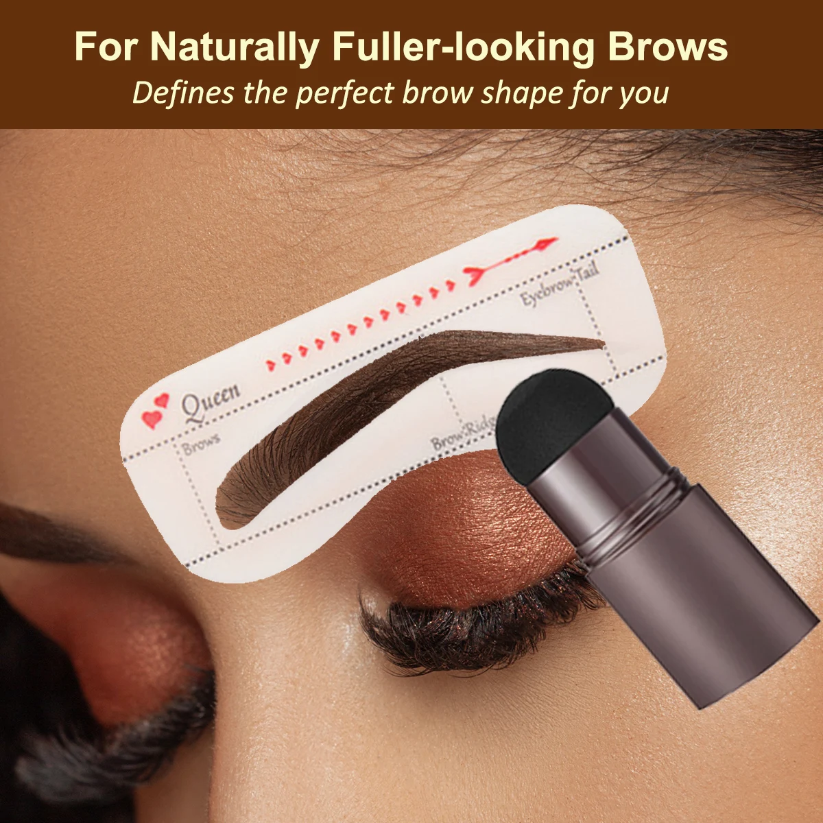 Набор штампов для бровей коричневого цвета, водостойкая Фирменная торговая марка, макияж глаз, одношаговый штамп для бровей, трафареты, штамп для бровей и набор для придания формы