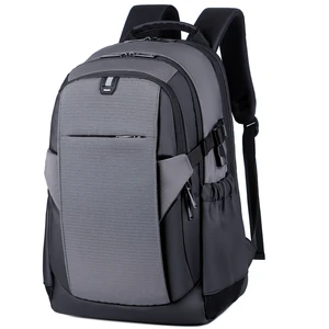 OMASKA 17 Inch Student Backpack Large Capacity Waterproof Zipper Men Polyester Business Backpack