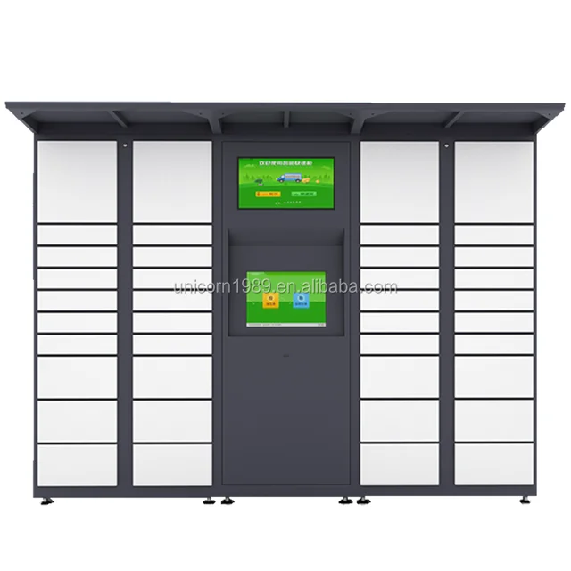 Smart Self-service Parcel Kiosks with Payment Systems Multi-compartment Designs Customizable Sizes Cloud-managed Lockers