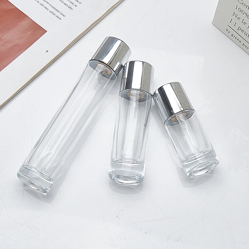 20ml 30ml 60ml高級円筒形丸型香水瓶ガラス香水香りミストボトル