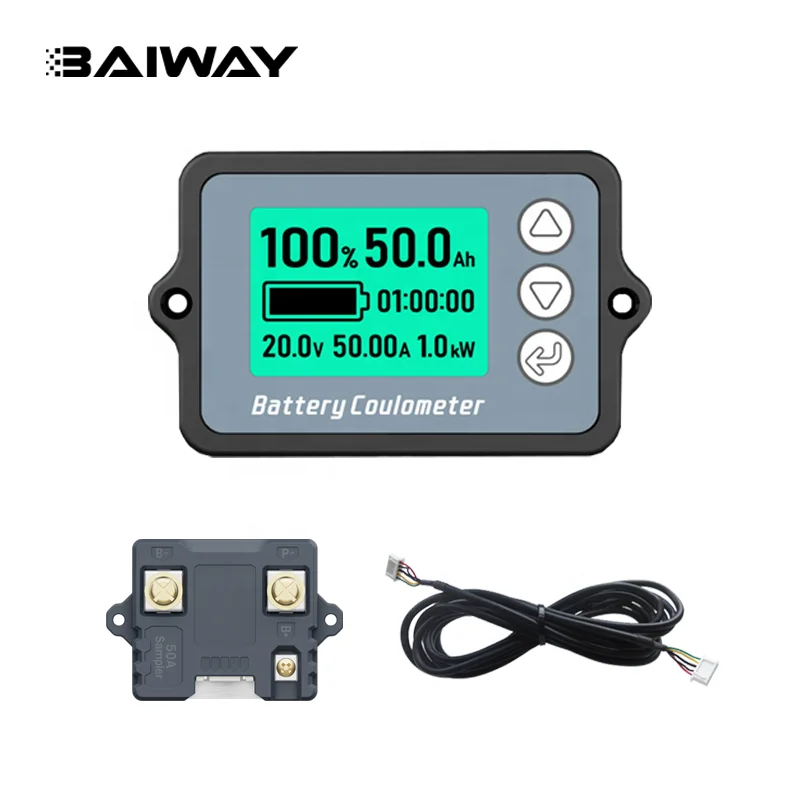 BW-TK15 ตัวบ่งชี้ความจุแบตเตอรี่รถยนต์ LCD สากล