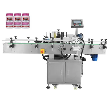 High speed automatic plastic glass round bottle labeling machine