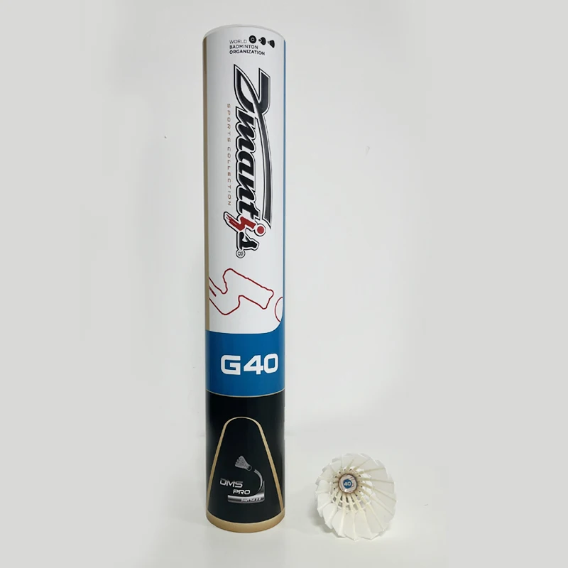 Factory supply goose feather dmantis G40 badminton shuttlecock for competition and professional training