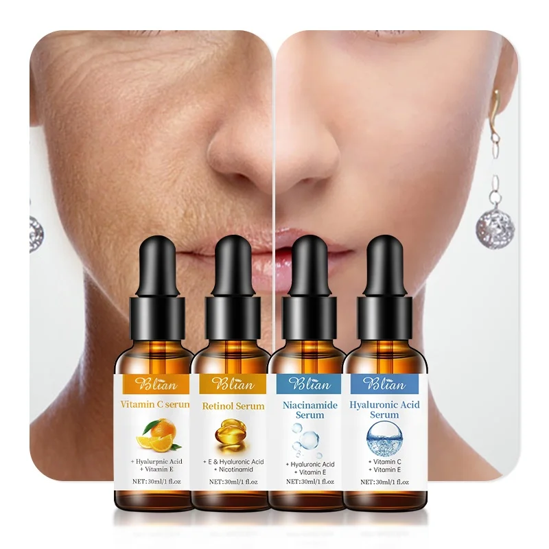 OEM ODM 30ML Bottle Bulk Vitamin C Retinol Niacinamide Hyaluronate Acid Essential Oil Spa Sex Body Serum