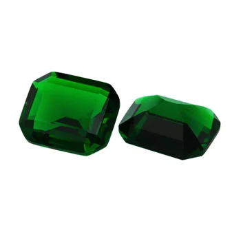 Emerald 8x10mm synthetic glass gems