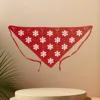 Deep red snowflakes