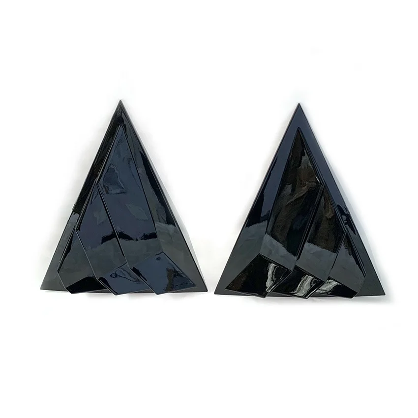 product tiypeor pair rear left and right side vent window quarter louver cover trim for hyundai venue 2019   car exterior accessories-8