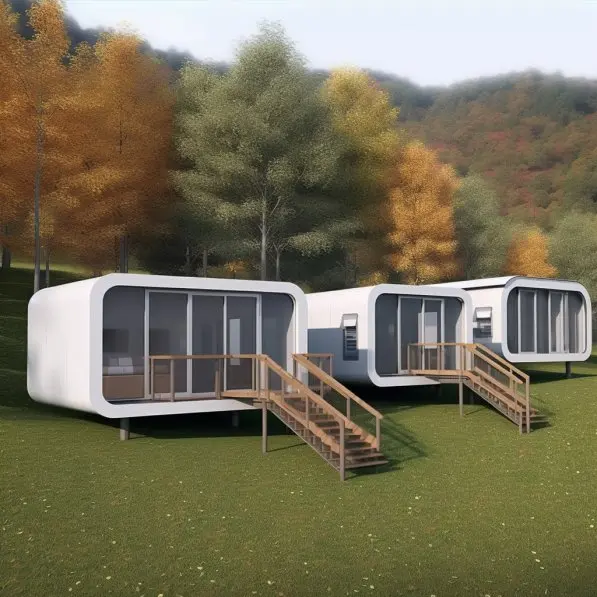 Beach Hotel Homestay Prefabricated Container House, Space Module, Apple ...