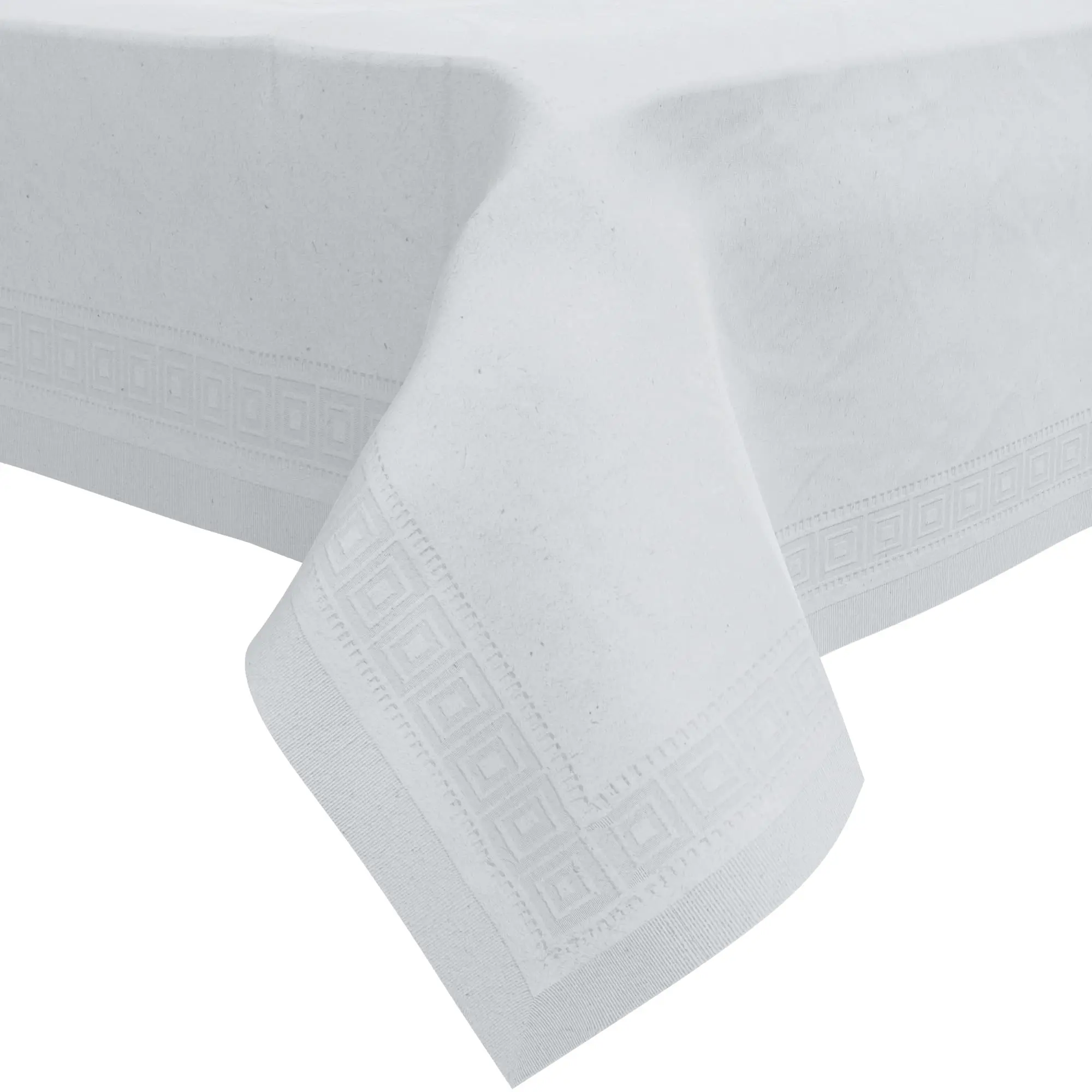 Wholesale Waterproof Rectangular 3Ply Tissue Poly Disposable Paper Plastic Tablecloths for Rectangle Tables Wedding Parties