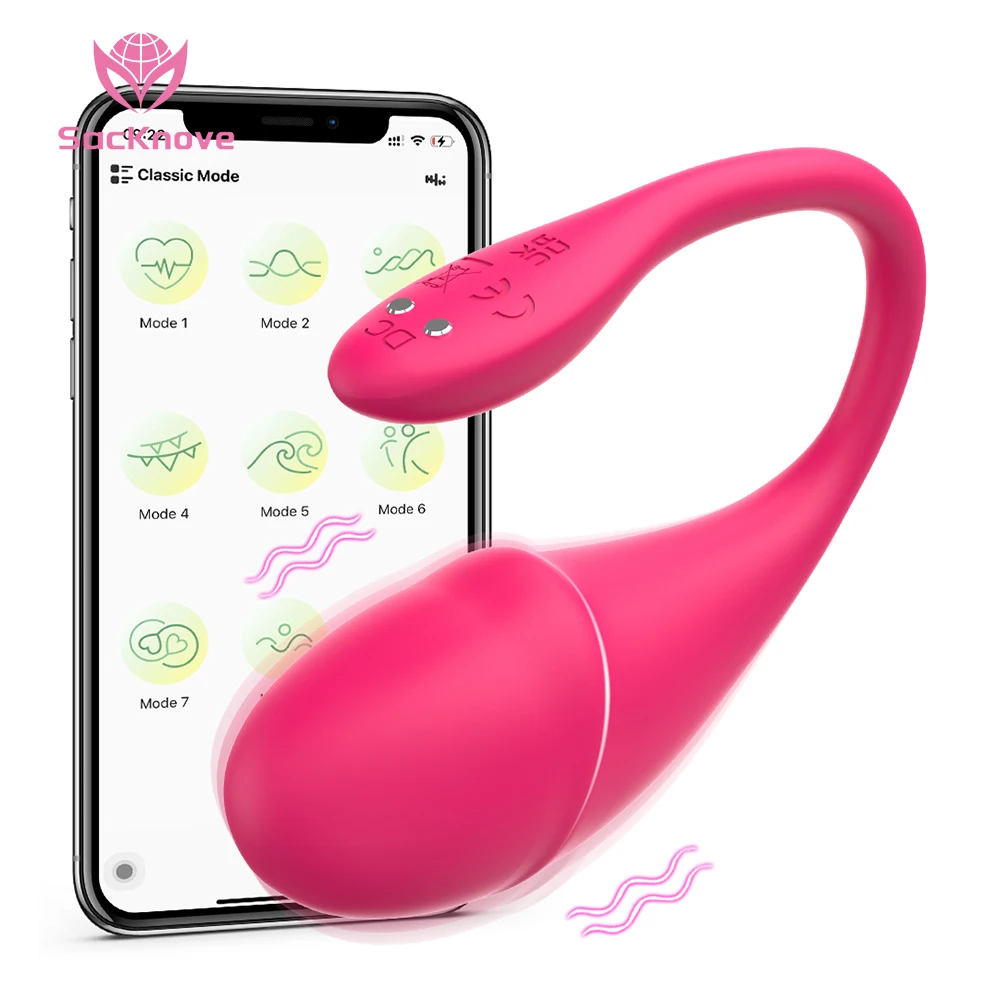 SacKnove New Full Silicone 9 Frequency Phone Remote Sex Toys G Spot Mini  Wearable Vibrating Panties Egg App Controlled Vibrator