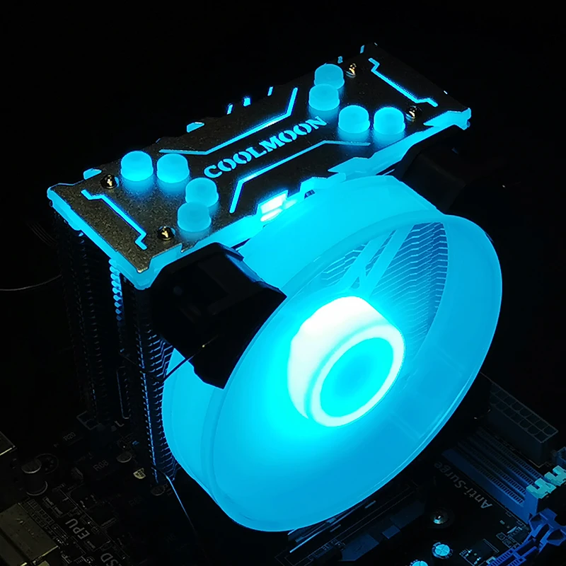 COOLMOON FROST X400 PWM Color LED air CPU Cooler for I3 I5 I7 AMD Processor 5V ARGB Mainboard Lighting Sync Heatsink
