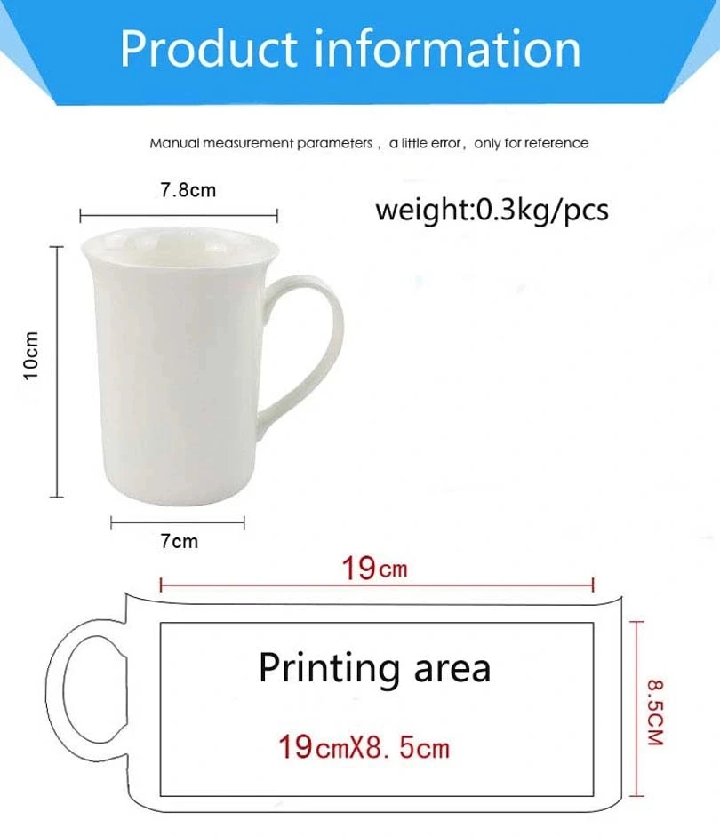 Heat Transfer Print 10 Oz Sublimation White Coated Bone China Mug For ...