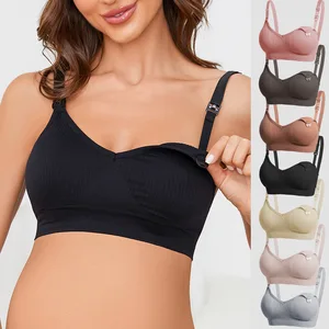 Wholesale Seamless & Comfortable Front-Opening Maternity Bras for Pregnancy, Sleeping and Breastfeeding