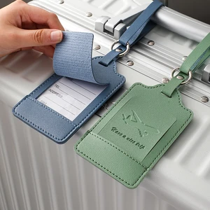 Wholesale Hot Sale Travel Luggage Baggage Tag Suitcase Tag Customized PU Leather Waterproof Luggage Tags