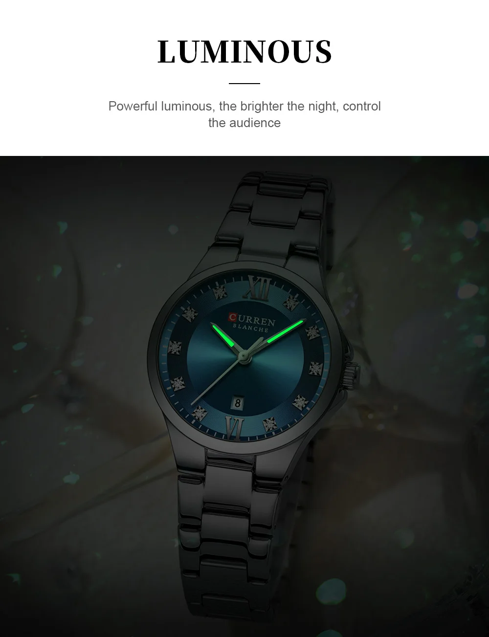 Curren 9107 Original Quartz Watch for Women Fashion Elegant Ladies Watches Stainless Steel Strap Waterproof Women's Wristwatch