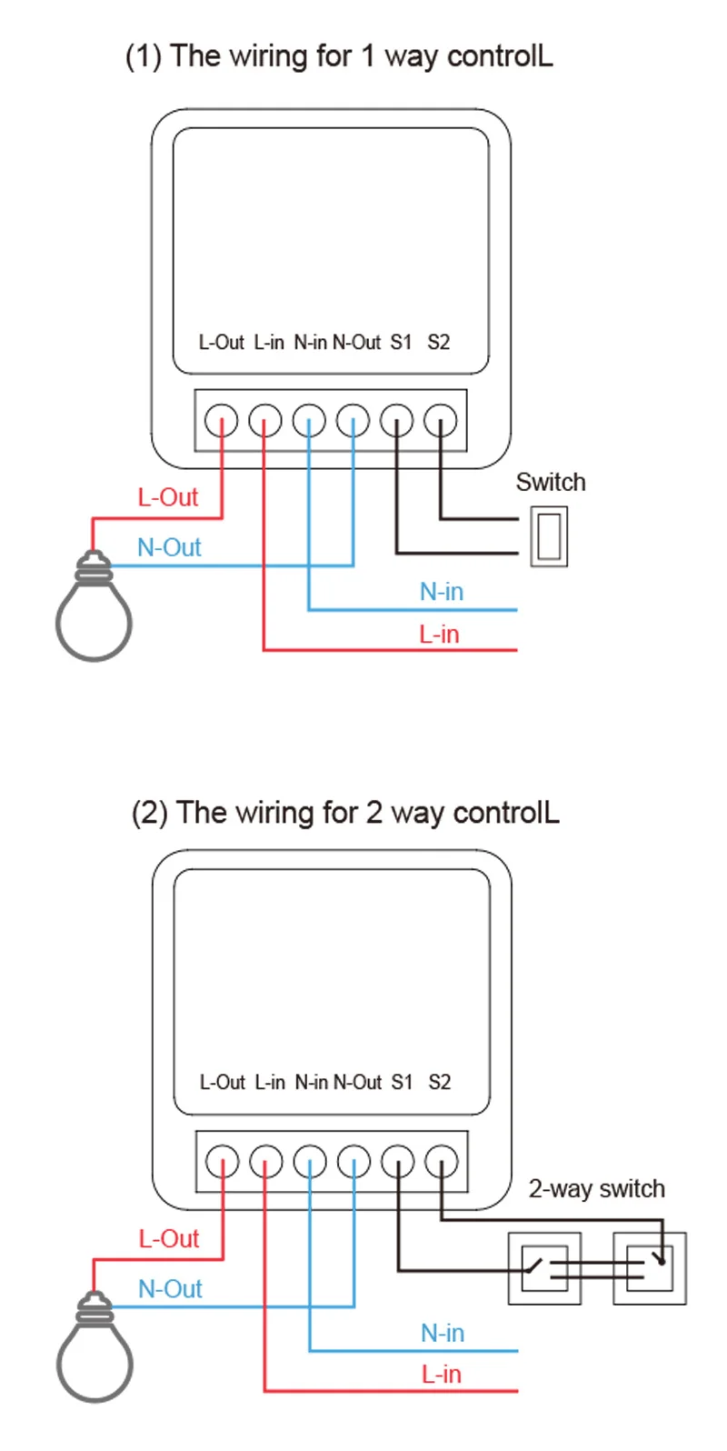 16A Tuya WiFi Smart Switch 2-way Control Switch Mini Smart Breaker Smart Life Control Work With Alexa Google Home Alice