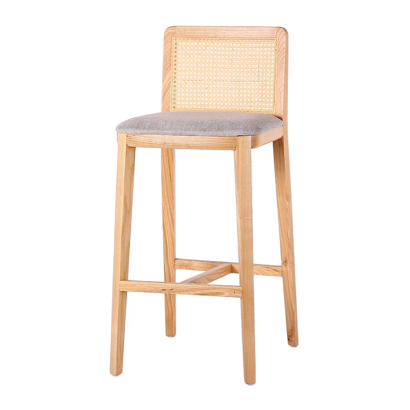 Hot Selling Modern Furniture Stool Leather bar Cane Wicker High Chair