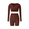 Top+Shorts Brown
