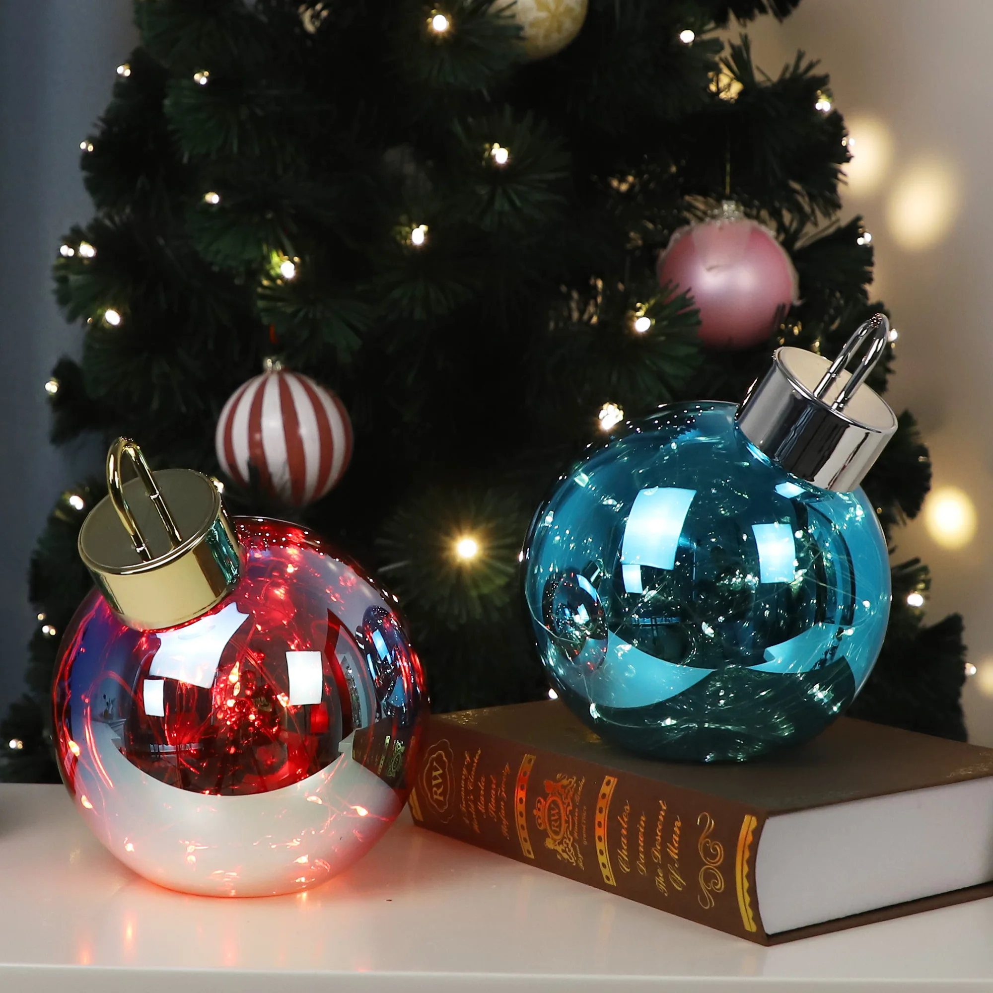 big christmas balls 100mm wholesale clear glass luxury christmas xmas glass ball ornaments