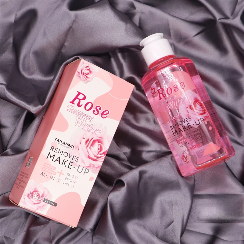 TLM Custom Private Label Makeup Rose Cleansing Water Make up Remover Liquid Hydrating Face Makeup Removing Water