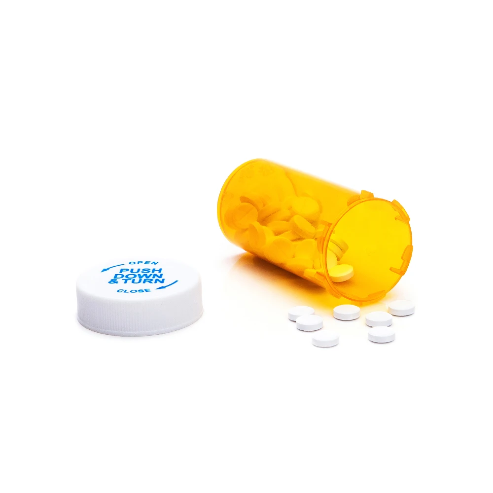 Апельсиновые пластиковые флаконы для крышек с принтом логотипа на заказ rx лекарство от 6 dram до 60 противоударные защитой
