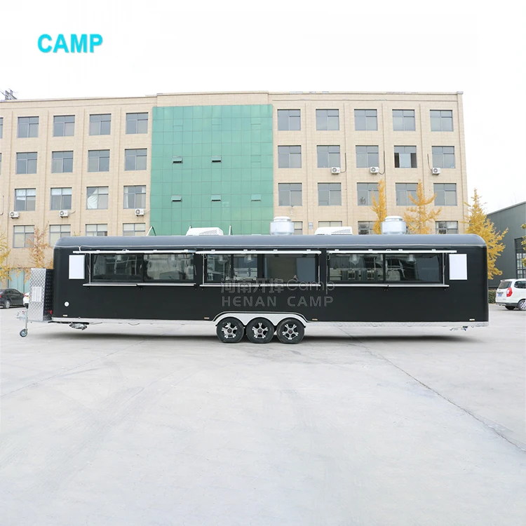 CAMP 40ft Food Truck Trailer with Full Kitchen Mobile Food Cart Container Restaurant Mobile bar Trailer Pizza Bbq Food Shop