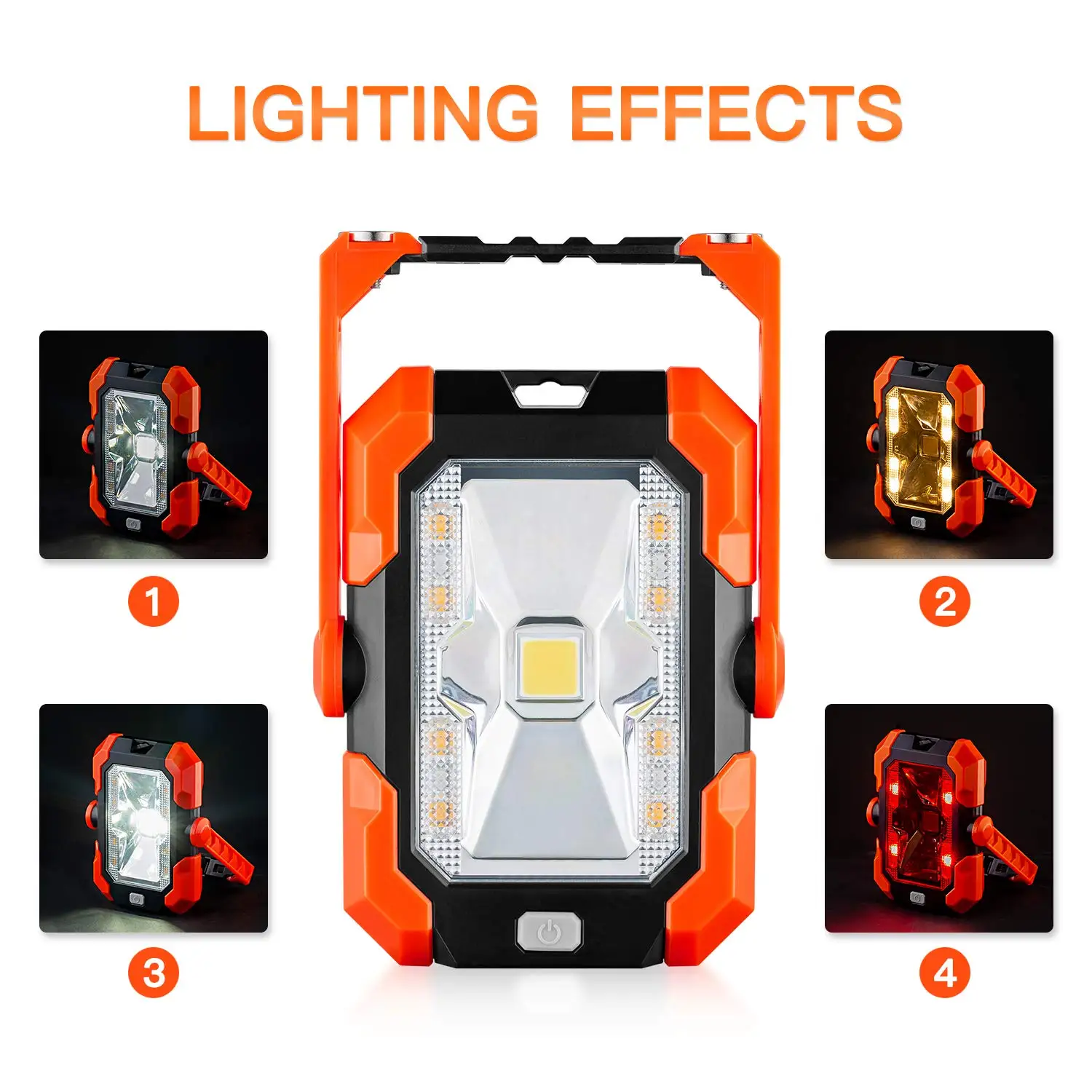 336 LED Solar Rechargeable Work Light – Portable Floodlight For Camping/Emergency
