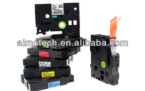 Aimo Compatible Brother Tz Label Tape Black on Clear 9mm Fitas Cassette Tze121