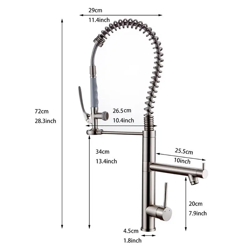 Led Kitchen Tap With Spring Spray Kitchen Taps Sink Mixer Led Faucet 3 ...