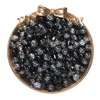 Two-tone crackle glass beads - black and white