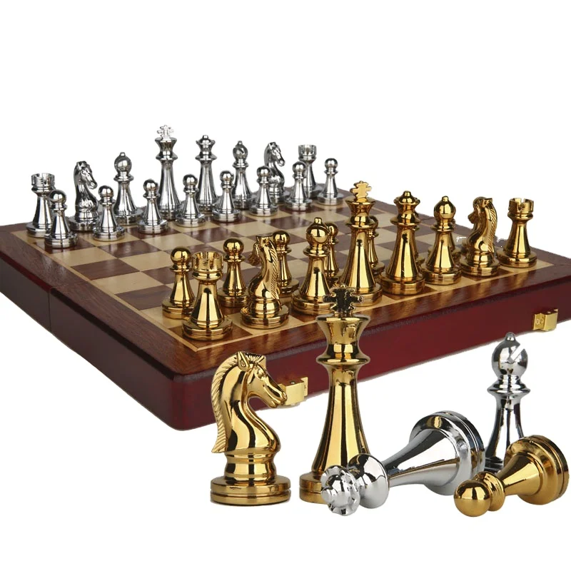 Luxury Chess Set Chess Set With Marble Pattern Chess Board 