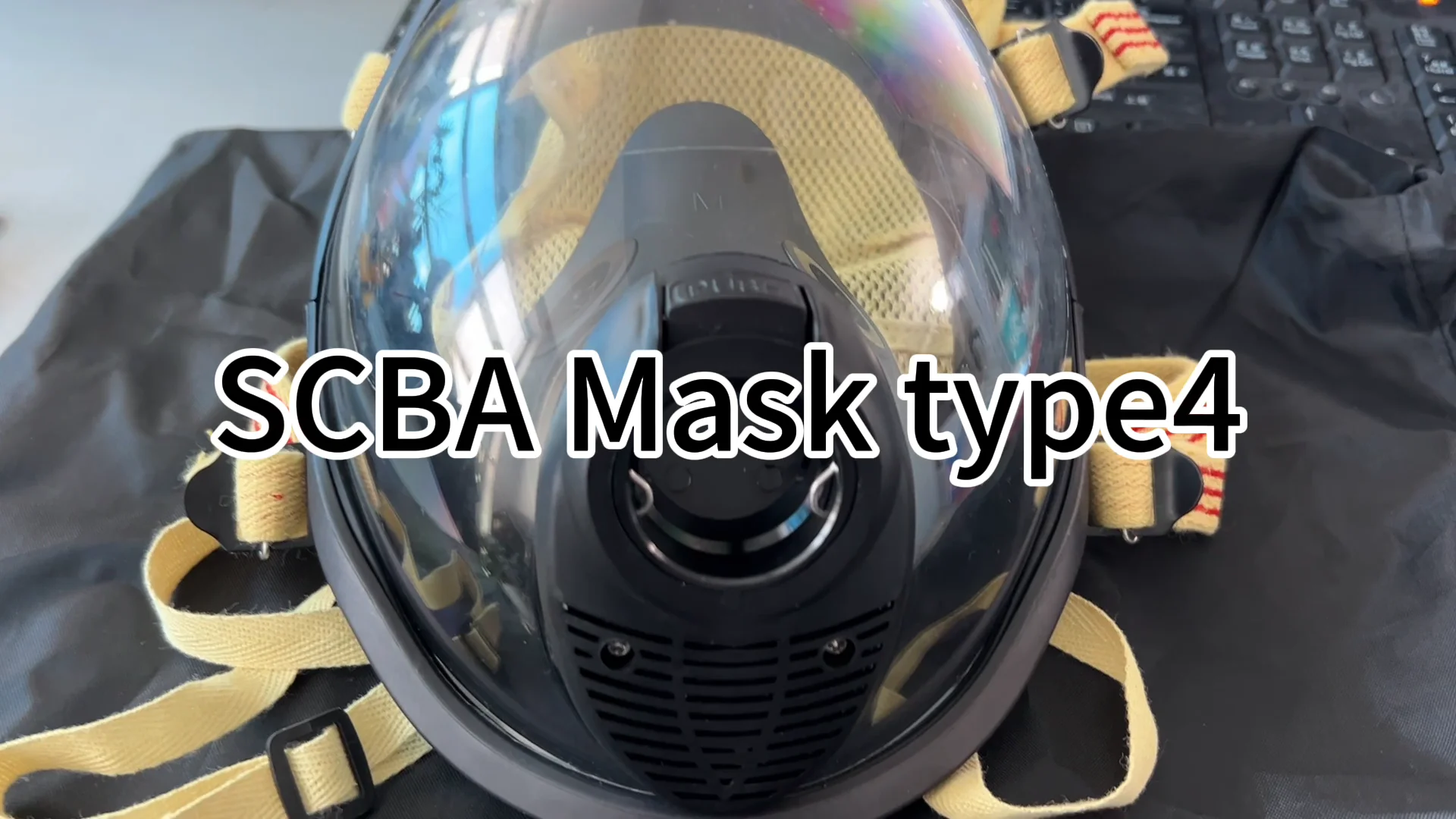 Scba Mask Breathing Large Visual Field Low Weight Gas Mask Rescue For